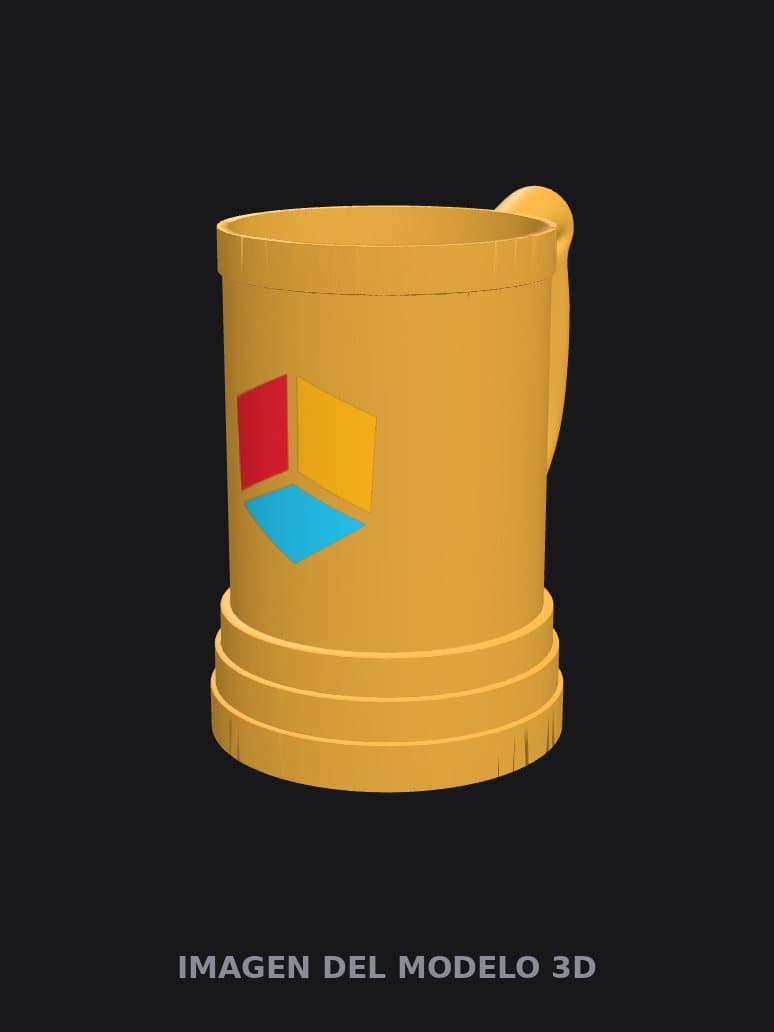 Chopp impreso en 3D (imagen del modelo 3D)